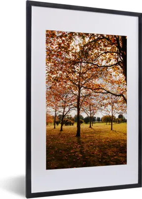 Produktbild von MuchoWow® Gerahmtes Poster Herbst - Herbstblätter - Natur 40x60 cm - Poster mit Schwarzem Bilderrahmen Wandposter Rahmen Foto Bilder - Poster in Rahmen