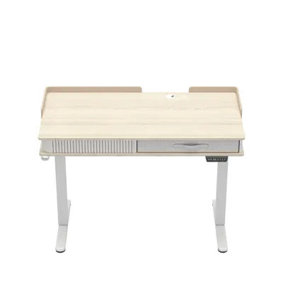 Produktbild von MARK ADLER Leader 8.0 White | Höhenverstellbarer Schreibtisch Elektrisch Bürotisch Stehtisch | 120x60 cm | Bedienfeld mit 3 Speicherplätzen | Weiß
