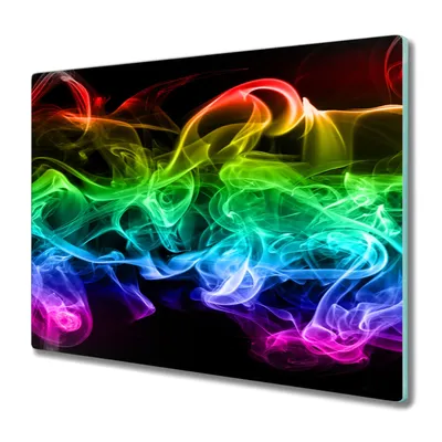 Produktbild von Coloray Herdabdeckplatte 60x52 cm Schneidebrett Kochplattenabdeckung Küchenbrett Hackbrett - farbiger Rauch