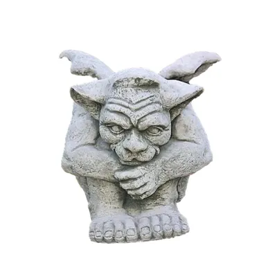 Produktbild von Gargoyle Figur Mauerwächter groß für den Garten, aus Steinguss Neu Frostfest Witterungsbeständig, Steinfigur Gartenfigur Fantasyfigur DE-661