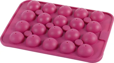 CakePop-Baker, rund, 20-fach, Ø 3,5 cm, Silikon, rot