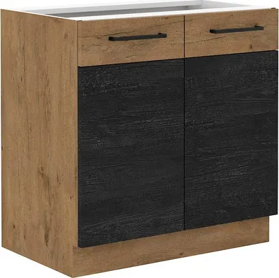 Immagine prodotto di Armadietto inferiore a doppia anta VANYA - larghezza 80 cm, matera / rovere lancelot