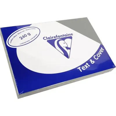 Produktbild von Clairefontaine Ledergeprägtes Papier 240 g/m² DIN-A4 Ardennengrau 100 Blatt