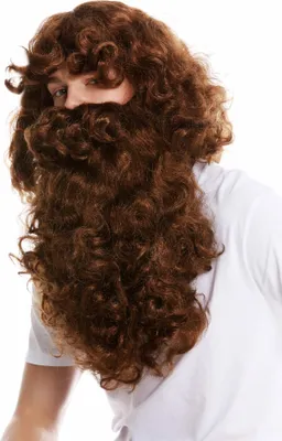 Produktbild von WIG ME UP Perücke Bart Prophet Zauberer Braun 46-A+B-ZA6A