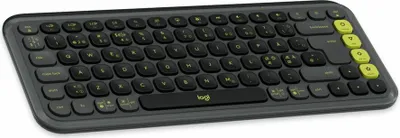 Produktbild von Logitech POP ICON KEYS, Mini, Kabellos, Bluetooth, Scherenschalter, QWERTY, Graphit