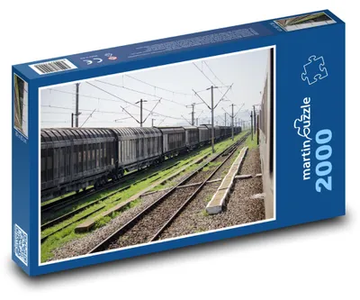 Produktbild von Puzzle 2000 Güterzug auf Gleisen - martinpuzzle