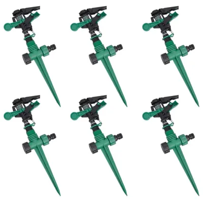 Produktbild von Zimilo Impulsregner 6er Set, Rasensprenger mit Erdspieß, bis 20 m Reichweite, 0–6 bar, Garten Sprinkler aus POM