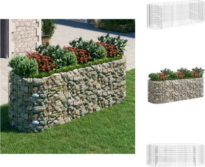 Obrázok produktu pre vidaXL Gabionový záhon Pozinkované železo 300x100x100 cm - Kvetináče a sadenice