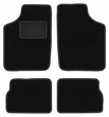 Productafbeelding van Velours automatten voor Opel Corsa A 1982-1993 (hatchback) – 4-delig, zwart, op maat – Wielganizator LUX