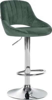 Produktbild von Barhocker Milet Samt chrom grün