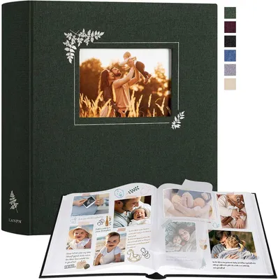 Productafbeelding van Fotoalbum 30x33,5 cm, linnen kaft, 100 witte pagina's, met venster, voor foto's