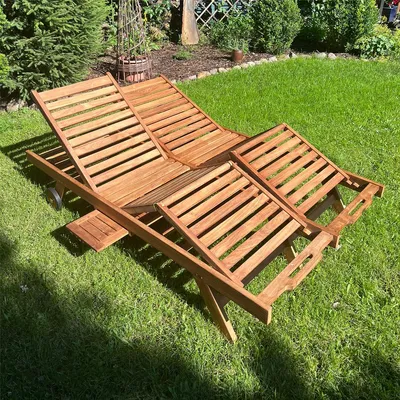 Produktbild von Teak Gartenliege Cuneo (Doppelliege)