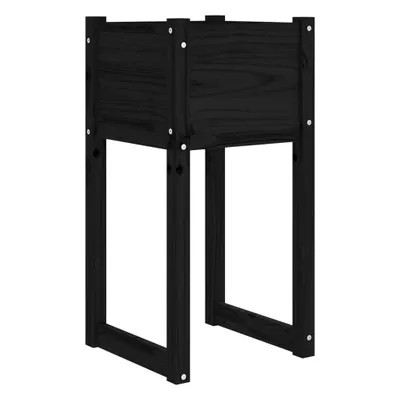 Immagine prodotto di vidaXL Fioriera nera 40x40x81 cm in legno di pino massiccio