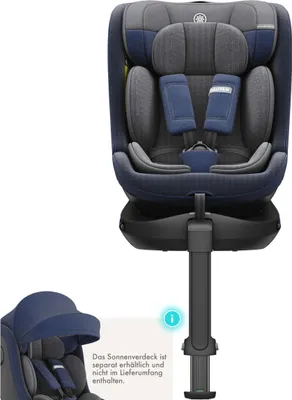 Produktbild von Daliya® BRAVO i-Size, 360° drehbarer Kindersitz, ISOFIX & Stützfuß, Mitwachsender Autokindersitz 0–12 Jahre (40–150 cm), atmungsaktiv, Kinderautositz