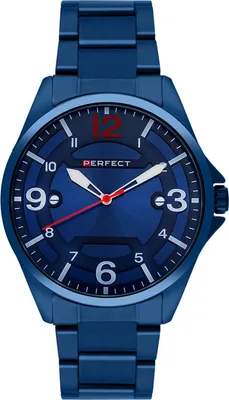 Produktbild von Klassische Herrenuhr Blau Quarzwerk Edelstahl Mineralglas 30m wasserdicht PF00698