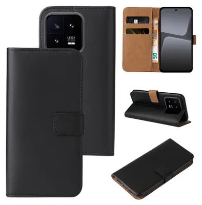 Produktbild von Handy Hülle für Xiaomi 13 5G Klapphülle Bookcase Flip Cover Handy Tasche Etui Farbe: Schwarz