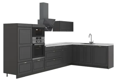 Produktbild von Eckküche Vicco Fame-Line Anthrazit-Gold Landhaus/Anthrazit 347 x 207 cm, AP Marmor, Model 63555