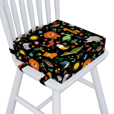 Imagen del producto de Omgoods: Asiento elevador portátil para niños con cinturones de seguridad