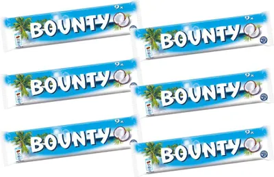 Produktbild von 6x Bounty Wafer Rolls – Kokos-Karamell Schokoladen-Riegel (6x 22.5g)  +Heartforcards  Versandschtz