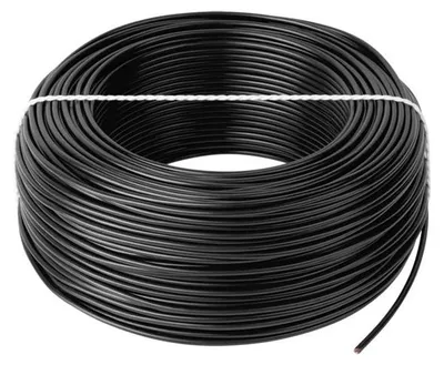 Image de Câble à conducteur en cuivre, 300/500V, 70°C, 100 m, Noir