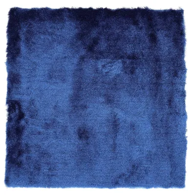 Produktbild von Hochflorteppich Breeze Blau Quadratisch 200x200 cm | Moderner Teppich für Wohnzimmer und Küche