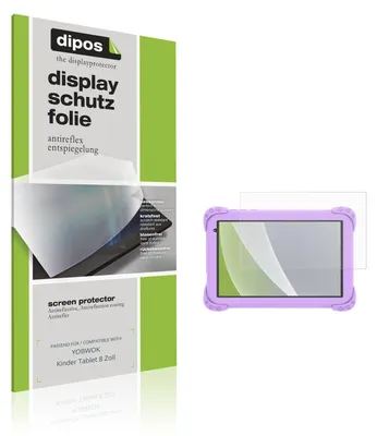 Produktbild von 2x Schutzfolie für YOBWOK Kinder Tablet 8 Zoll matt Displayschutzfolie Folie Display Schutz dipos