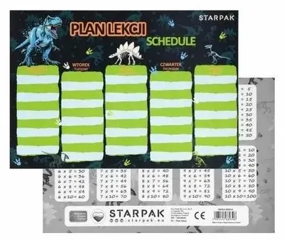 Produktbild von Lernplan mit Dino-Multiplikationstabelle 2 (25 Stück) - STARPAK
