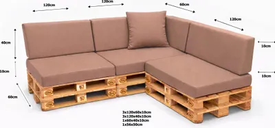 Obrázok produktu pre Setgarden Veľké paletové vankúše, sada 8 ks, vonkajšie, 120 x 60 x 10 cm, sedacie vankúše + opierkové vankúše, 120 x 40 x 10 cm, 1 ks, béžové
