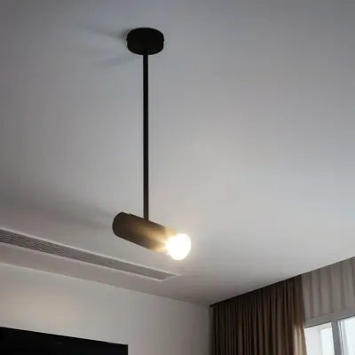Produktbild von Deckenleuchte Modern EYE Schwarz Metall GU10 T:56cm Deckenlampe Wohnzimmer Schlafzimmer Flur
