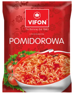 Zdjęcie produktu dla VIFON Zupa błyskawiczna pomidorowa (Polskie Smaki) 65g