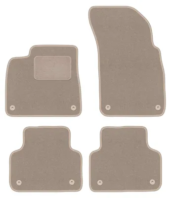 Image de Tapis de sol en moquette pour Audi Q7 II depuis 2016 (SUV) – jeu de 4 pièces, beiges, sur mesure – Wielganizator LUX