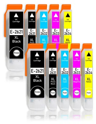 Produktbild von 10er Pack Druckerpatronen 26 26XL kompatibel mit Epson XP-810