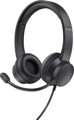 Produktbild von Trust HS-150 Kopfhörer Kabelgebunden Kopfband Büro/Callcenter Schwarz