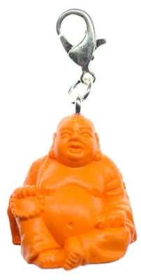 Produktbild von Buddha Yoga Charm Bettelarmband Miniblings Buddhismus Meditation Anhänger orange