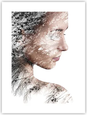 Produktbild von Poster - Poster ohne Rahmen - Frau doppelt Belichtung - 30x40 cm - Wand Bild - Wanddeko - Wandbilder - Kunstposter - Wandposter - Bilder - Kunstdruck - Wanddekoration - Wandbild - P2XPA30x40-4338