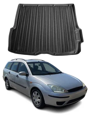 Produktbild von Kofferraumwanne Laderaumwanne für Ford Focus mk1 1998-2004 Turnier Gummi Schwarz, KI-generiertes Bild