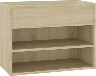 Image de vidaXL Banc à chaussures chêne Sonoma 60x30x45 cm bois composite