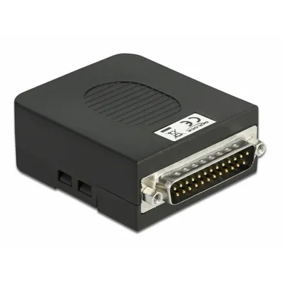 Produktbild von DeLOCK 66266, Parallel DB25, 26 Pin Terminalblock, Schwarz, 26/18, -20 - 105 °C, 56,4 mm, 64,8 mm