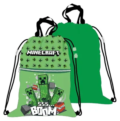Produktbild von Minecraft Turnbeutel für Kinder – Leichter Sportbeutel mit Kordelzug