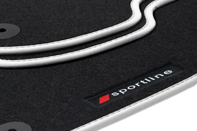 Produktbild von Fußmatten Sportline passend für Seat Ibiza 3 6L Stylance FR Cupra Bj. 2002-2008, Bandeinfassung:Silber