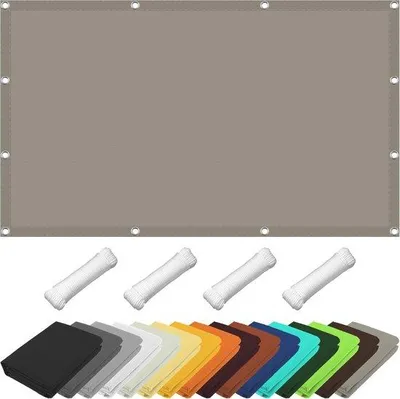 Productafbeelding van Rechthoekige zonwering/schaduwdoek, 140 x 230 cm - 98% UV-bescherming en waterdicht, geschikt voor balkon en tuin