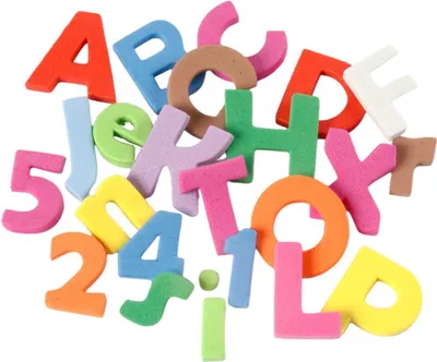 Produktbild von Creativ Company Eva-Schaum Zahlen Buchstaben, H: 20 mm, Dicke 3 mm, verschiedene Farben, 24 Div-Blätter, 1 Box