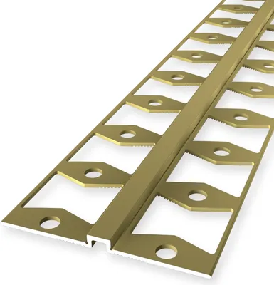 Produktbild von Wandprofil 4 x 4 x 2700 mm Einfasshöhe 2 mm Tapetenprofil Aluminium eloxiert Glatt Geschlossen Gestanzt Gold Küberit