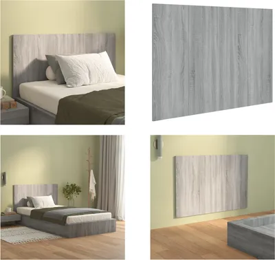Produktbild von vidaXL Kopfteil Grau Sonoma 120x1,5x80 cm Holzwerkstoff - Kopfteil - Kopfteile - Bett-Kopfteil - Bettkopfteil