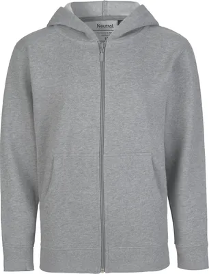 Produktbild von Neutral - Fairtrade - Kids Zip Hoodie - Sports Grey - 140