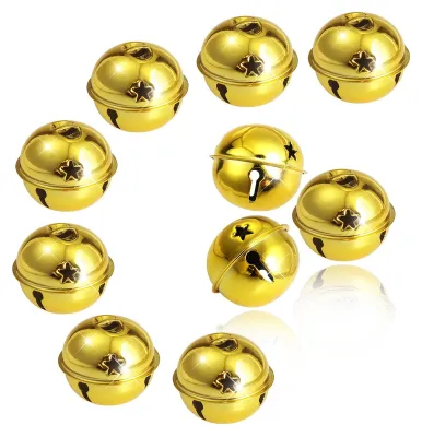 Weihnachtsglocken 20 Stück, 4 cm, Gold, Metall