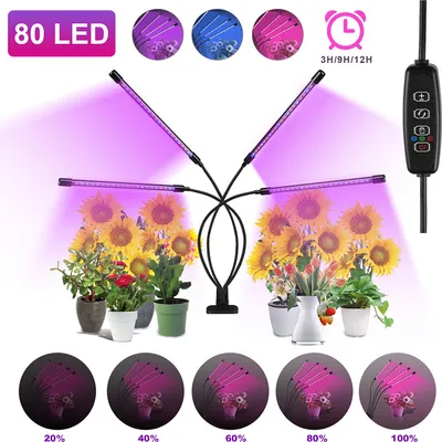 Immagine prodotto di Lampada per piante Clanmacy Lampada per piante LED Grow Light - timer automatico 3-9-12 ore,40 W