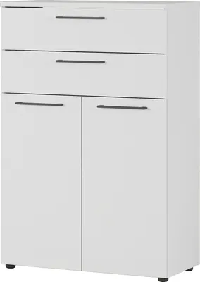Produktbild von bümö Home Andratx Büroschrank - 2 Schubladen - Nachbildung: Lichtgrau