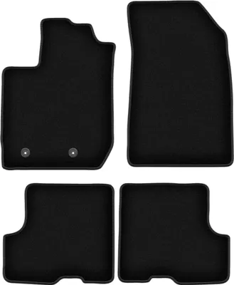 Produktbild von Wielganizator Velours-Autoteppiche – passend für Dacia Duster II 4WD (SUV, Bj. 2018-) – schwarz, passgenau, mit Befestigungen set 4 Stk.