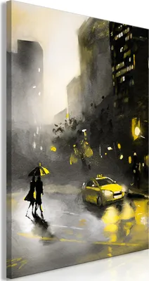 Produktbild von Italienischer Leinwand Leinwandbild - City Glow (1 Part) Vertical 80x120 cm Städte n-C-0357-b-a